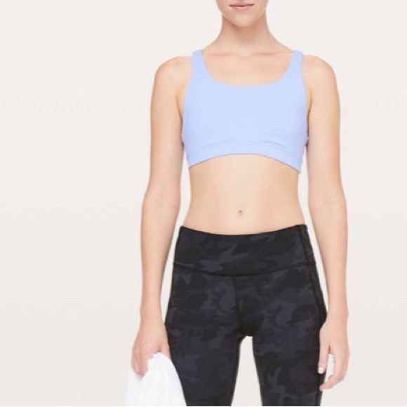 Lululemon Energy Bra Strapped 8 Periwinkle - Picture 2 of 5